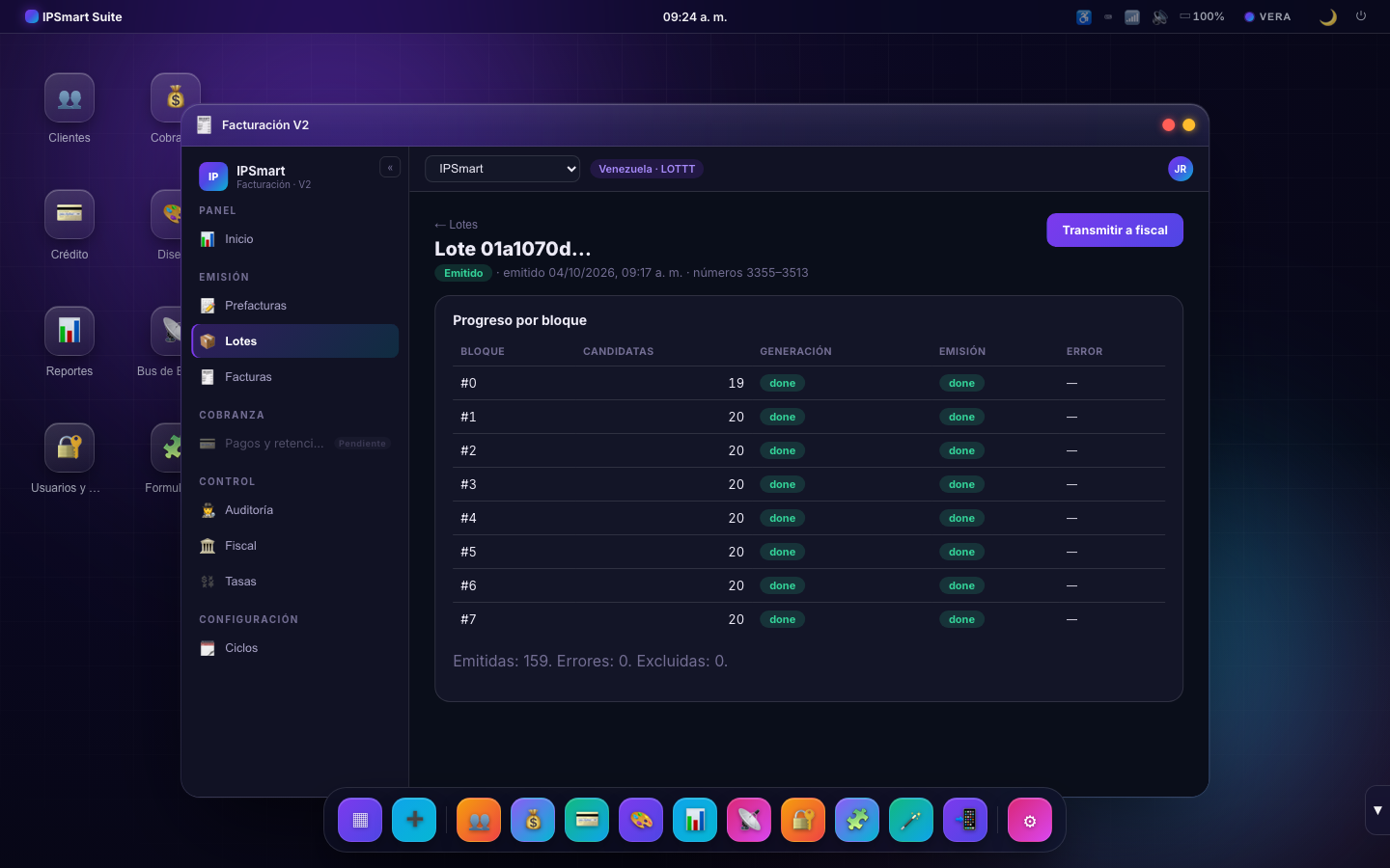 Pantalla: Detalle del lote